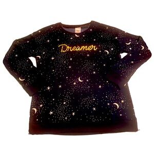 Secret Treasures Dreamer Women’s Pajama Top Sleep Shirt Stars Super Soft size M